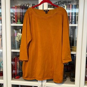 Bundle3&Save- 2X BYdesign Mustard 3/4 sleeve sweater
